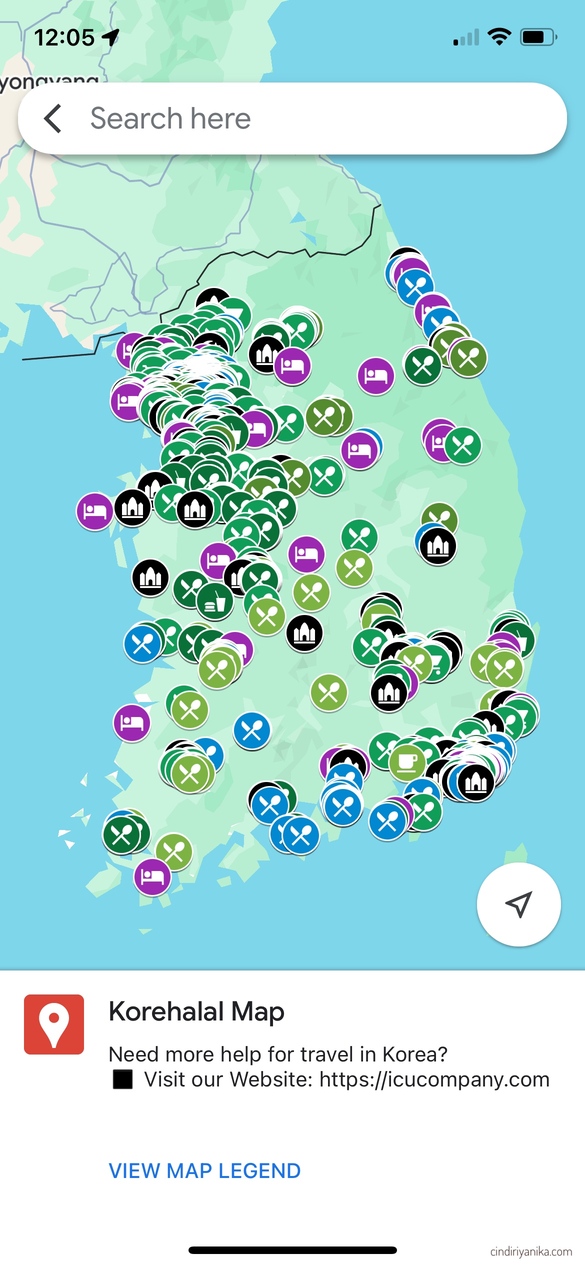 Peta Restoran Halal di Korea